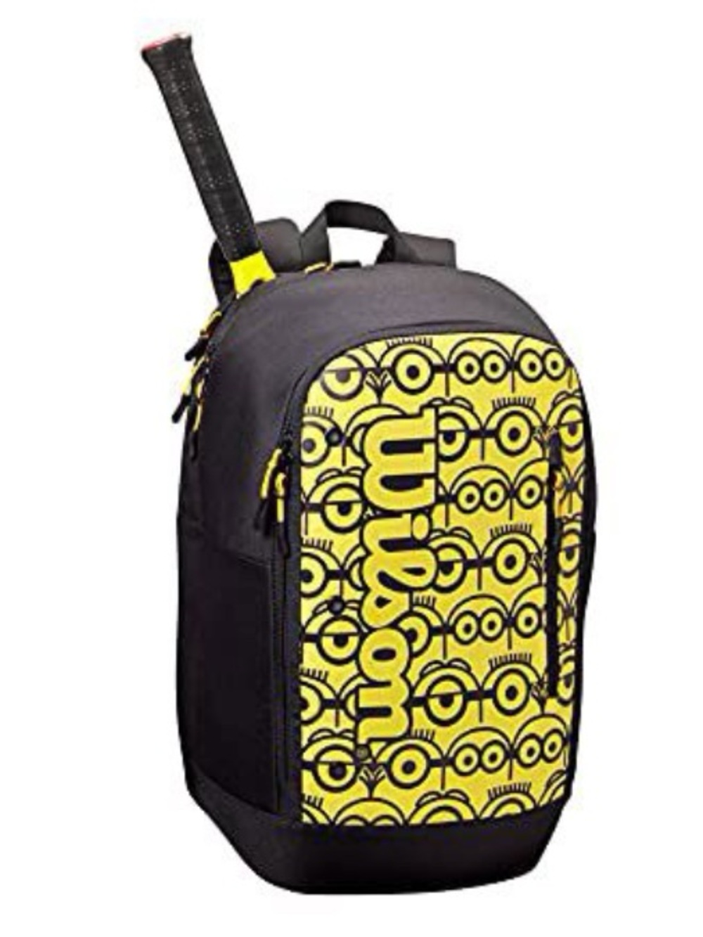 Wilson Minions Tour Tennis Backpack Yellow Black Holds 2 Rackets